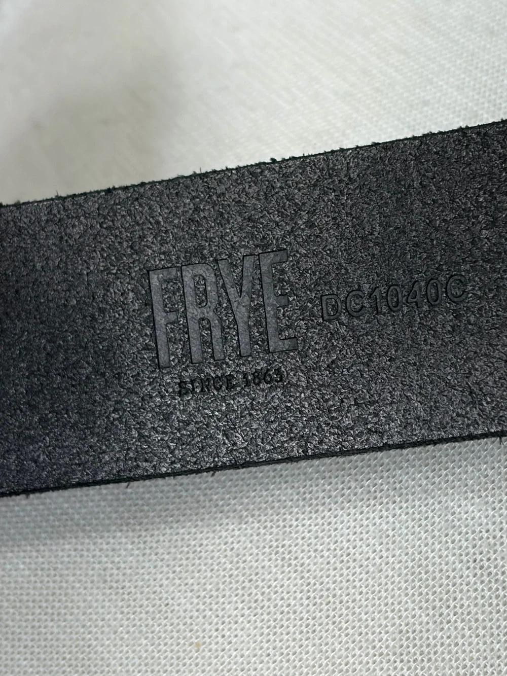 Frye Black Leather Belt with Brass Circle Buckle S